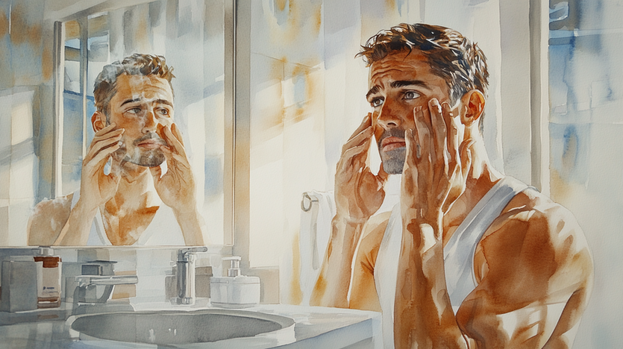 実年齢より老けて見える顔で悩む男性が、若々しく魅力的な印象を手に入れられるようサポートすることを目指しています。